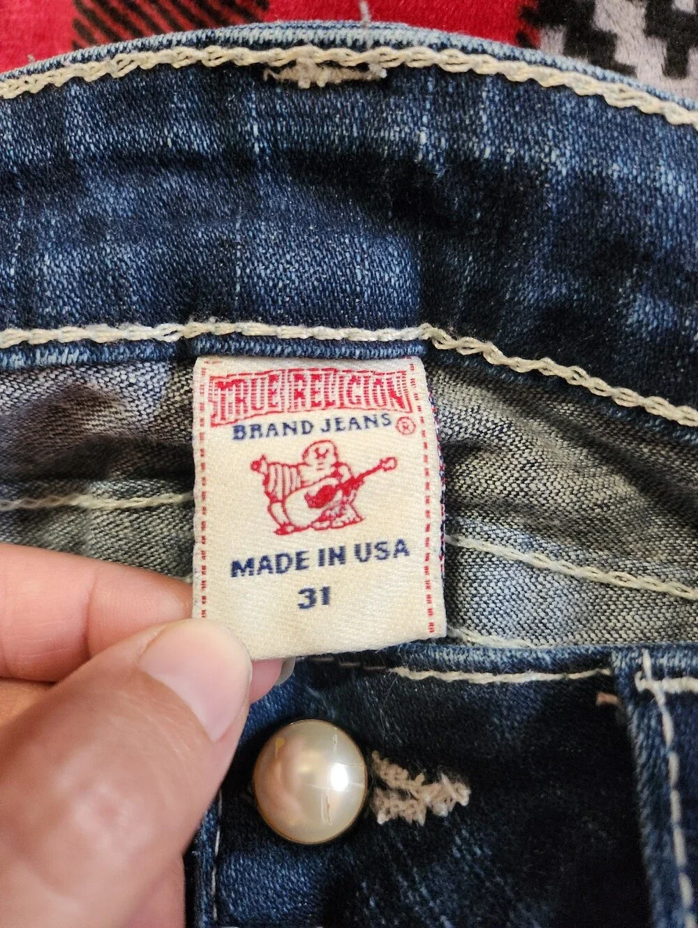 True Religion Becky Y2K Pearl Button Flap Pocket Bootcut Jeans Size 31 - Picture 6 of 15